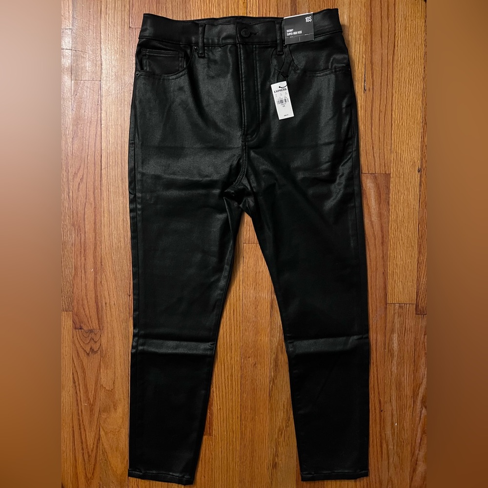 Express Black shiny jeggings